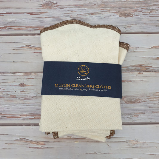 Moonie - Muslin Cleansing Cloths 3 Pack